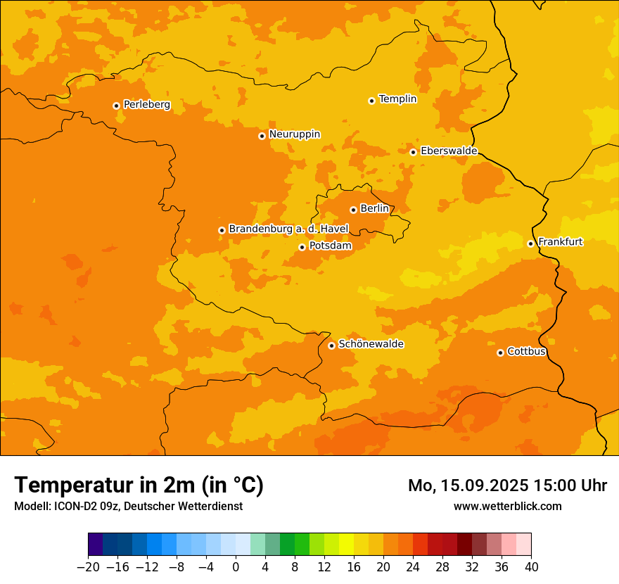 Modellkarten Temperatur