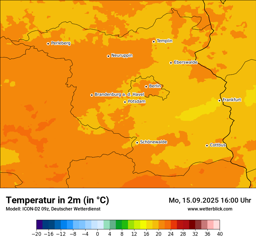 Modellkarten Temperatur