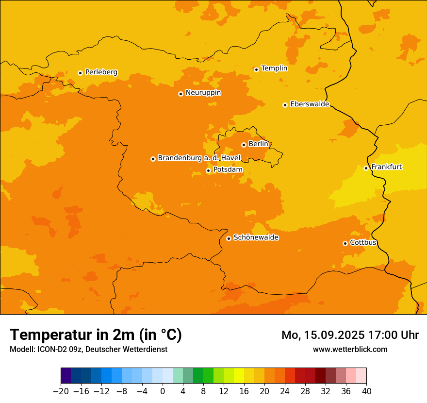 Modellkarten Temperatur