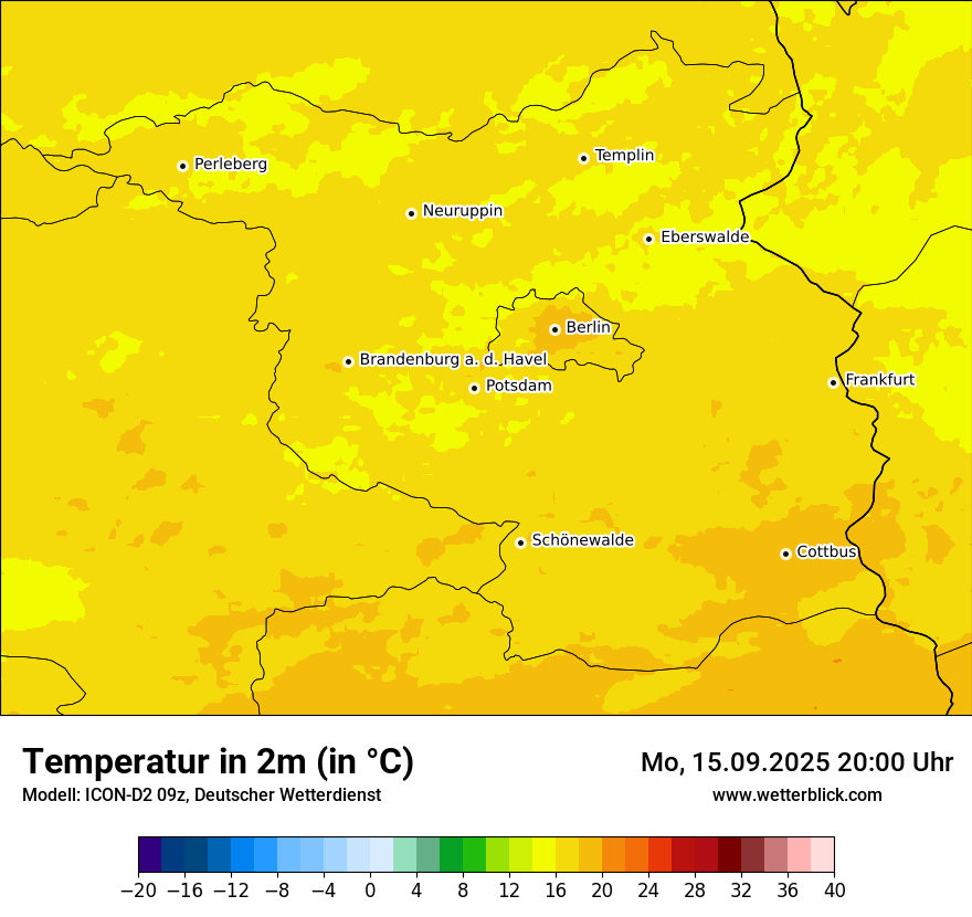 Modellkarten Temperatur