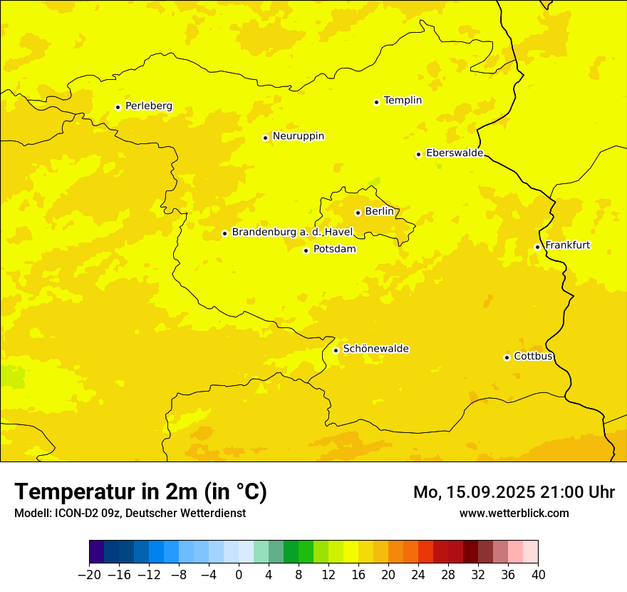 Modellkarten Temperatur