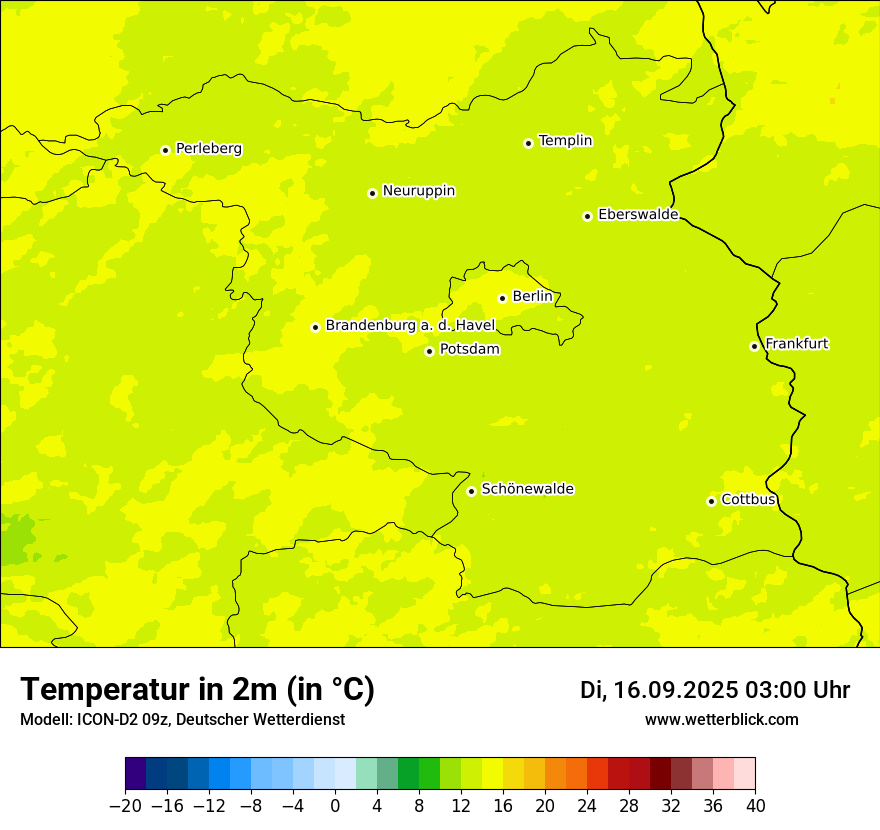 Modellkarten Temperatur