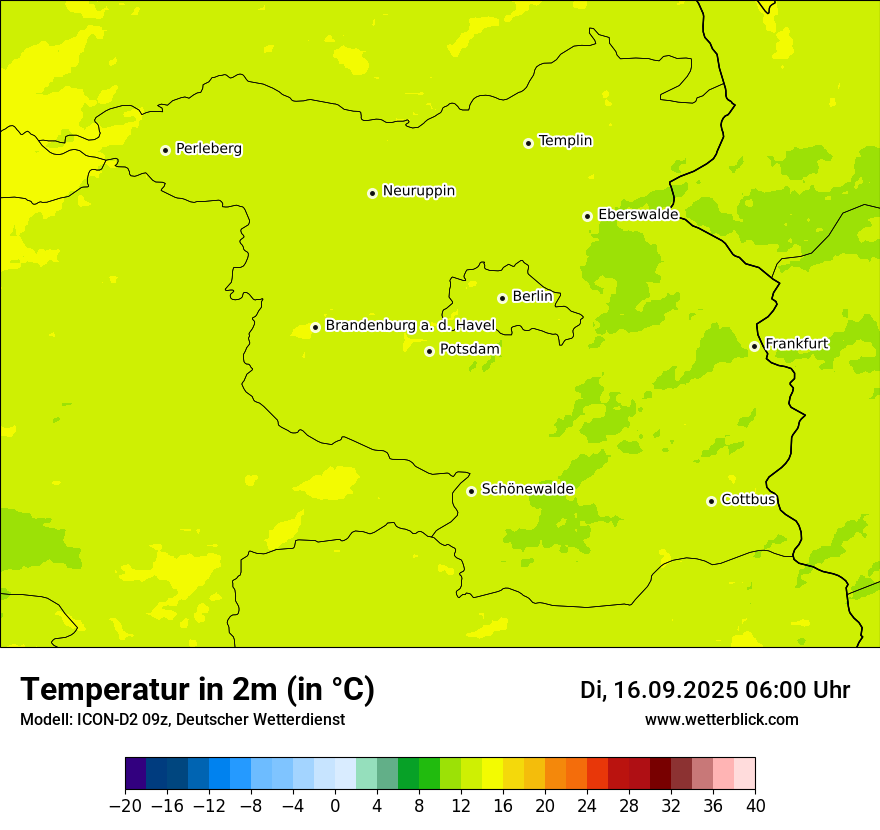 Modellkarten Temperatur