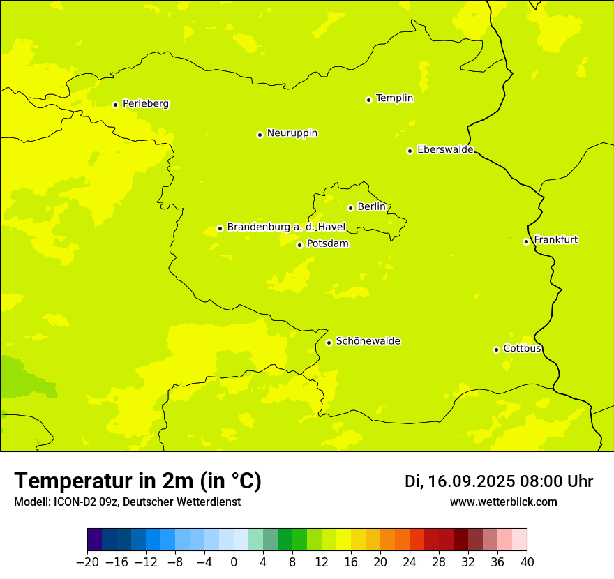 Modellkarten Temperatur