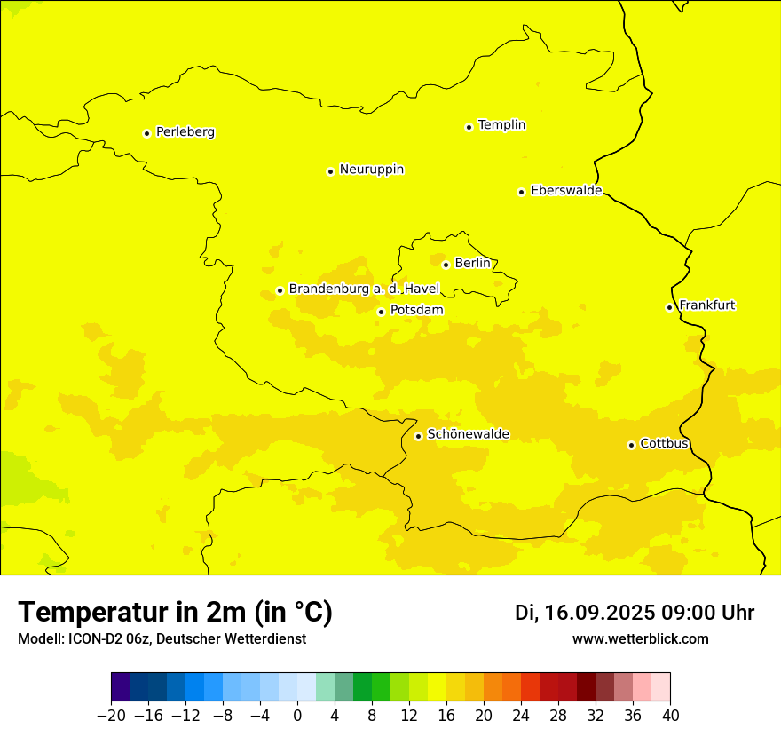 Modellkarten Temperatur