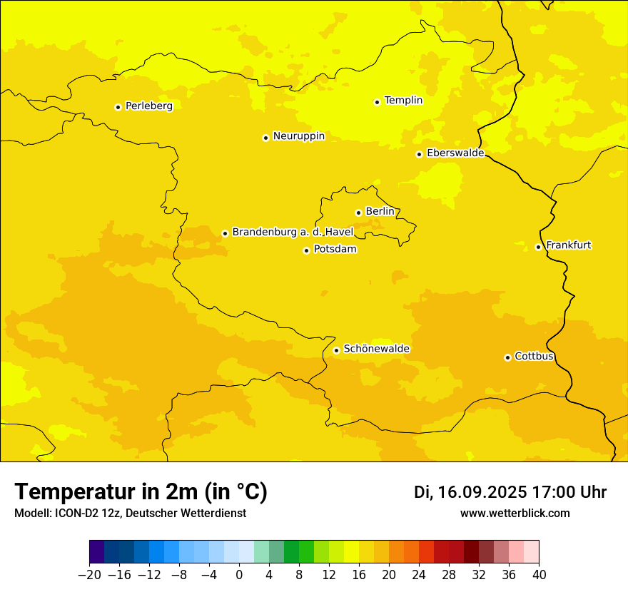 Modellkarten Temperatur