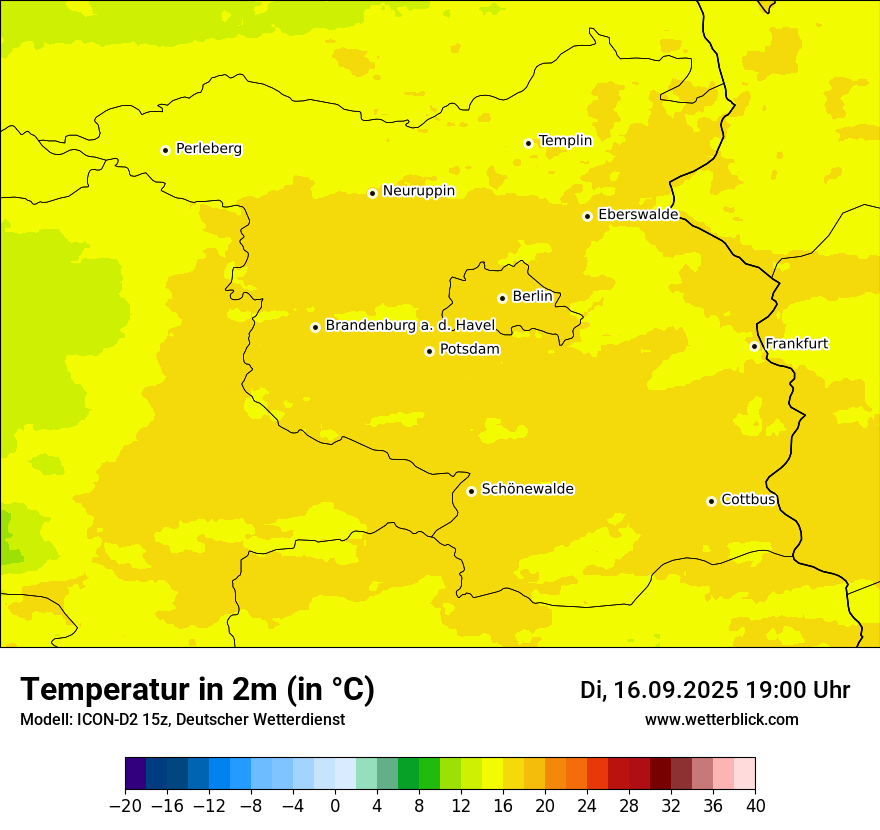 Modellkarten Temperatur