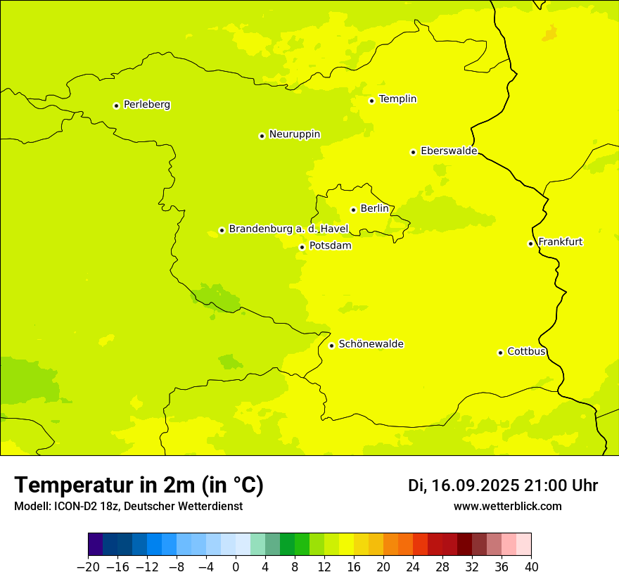 Modellkarten Temperatur