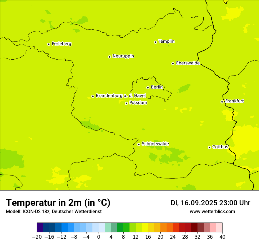 Modellkarten Temperatur