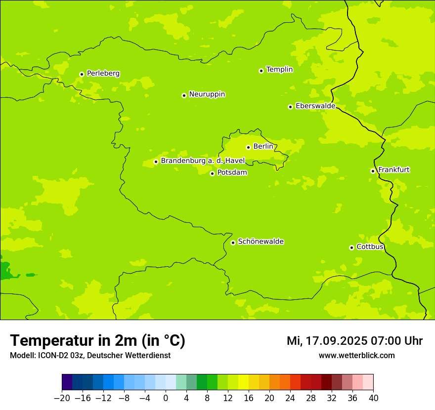 Modellkarten Temperatur