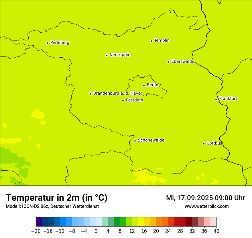 Modellkarten Temperatur