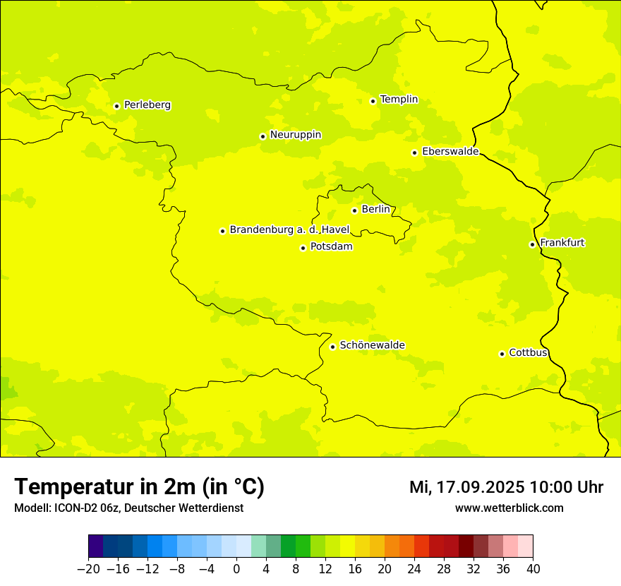 Modellkarten Temperatur