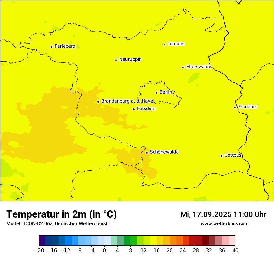 Modellkarten Temperatur
