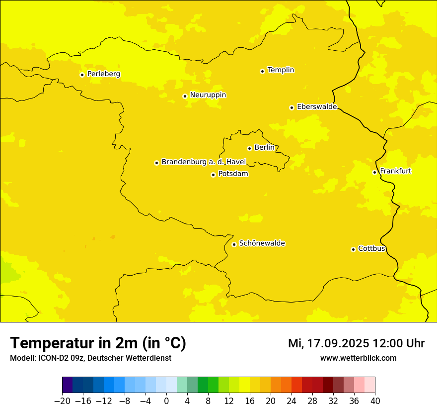 Modellkarten Temperatur