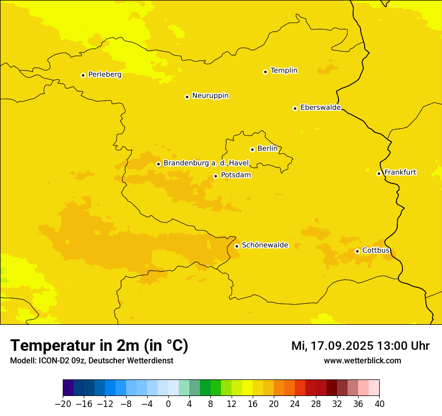 Modellkarten Temperatur