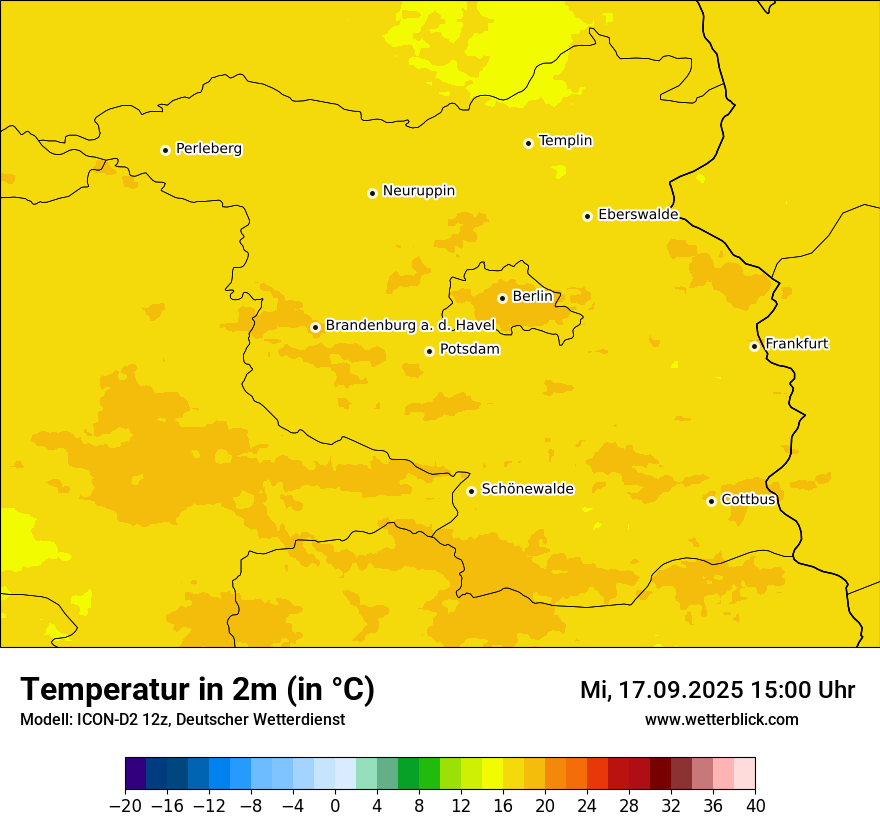 Modellkarten Temperatur