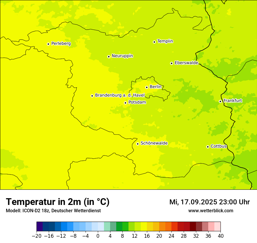 Modellkarten Temperatur