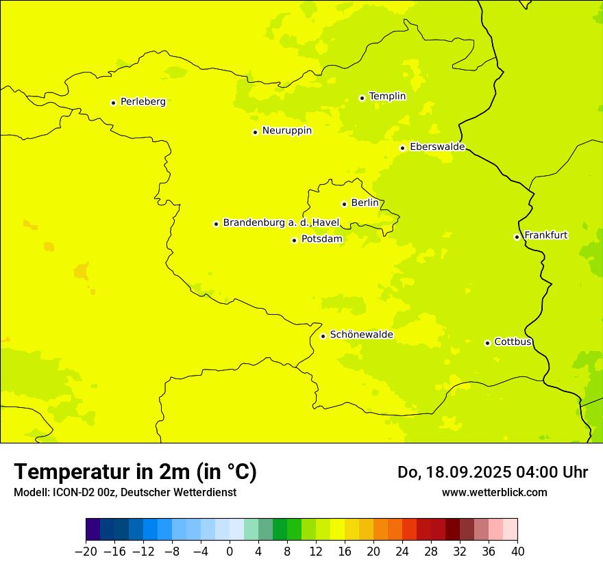 Modellkarten Temperatur