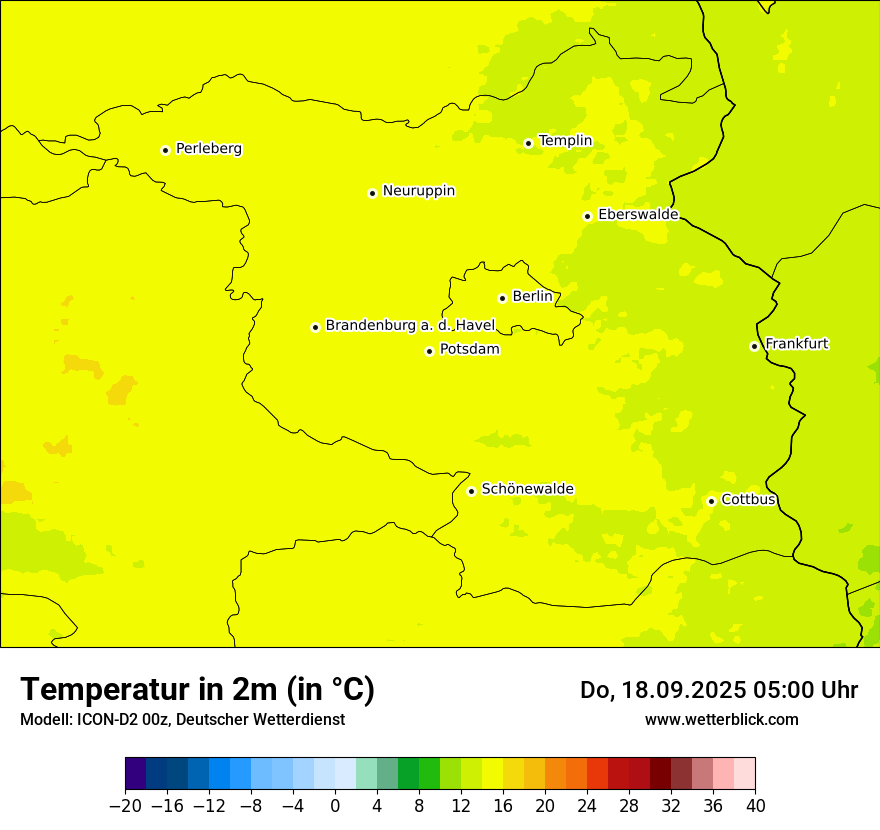 Modellkarten Temperatur