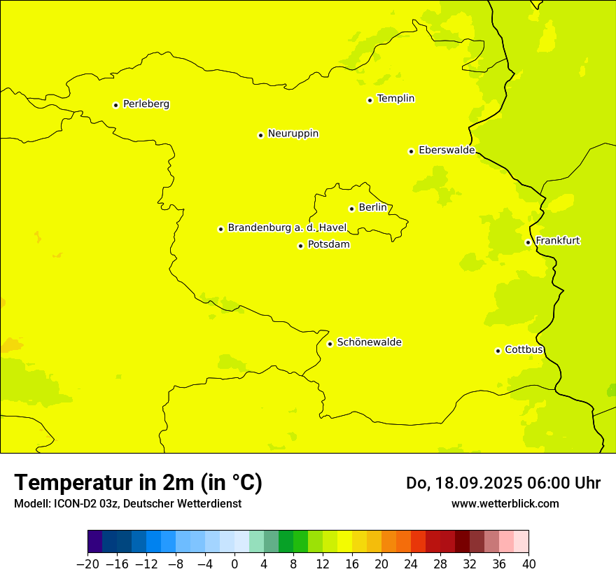 Modellkarten Temperatur