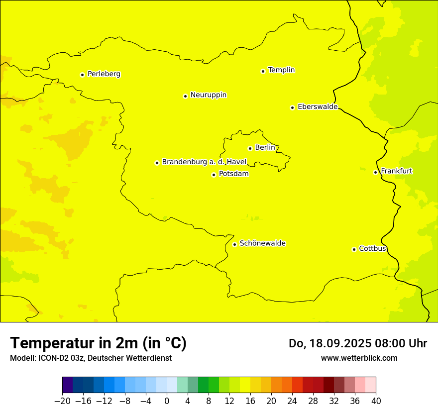 Modellkarten Temperatur