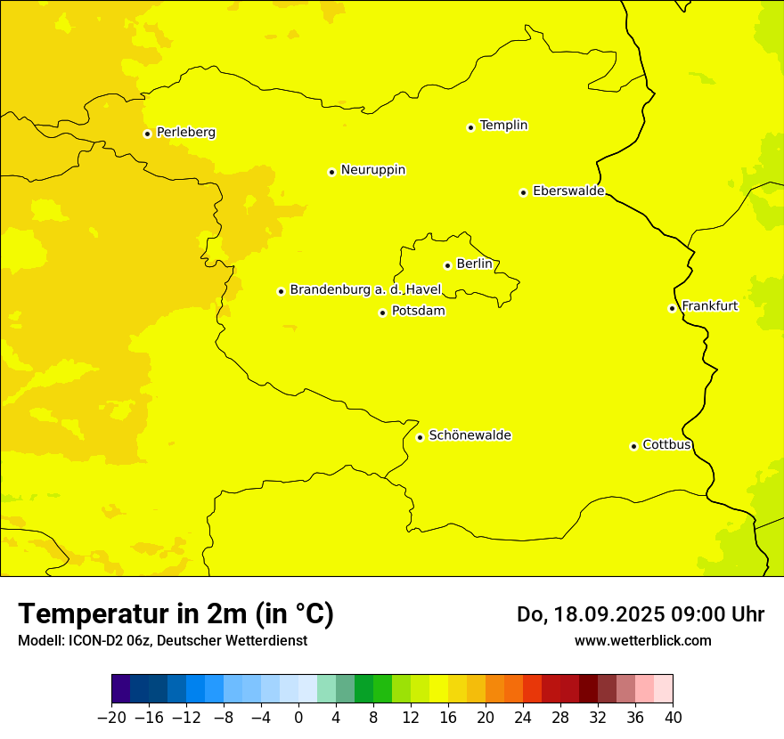 Modellkarten Temperatur