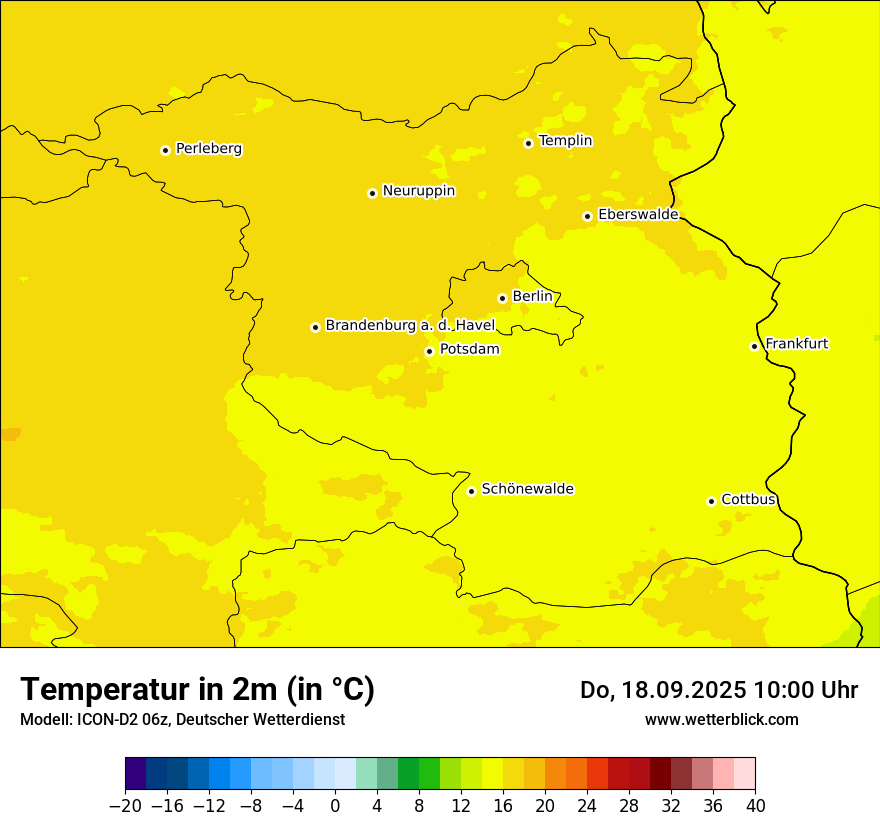 Modellkarten Temperatur