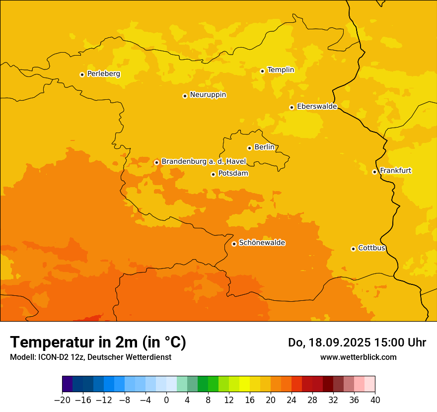 Modellkarten Temperatur