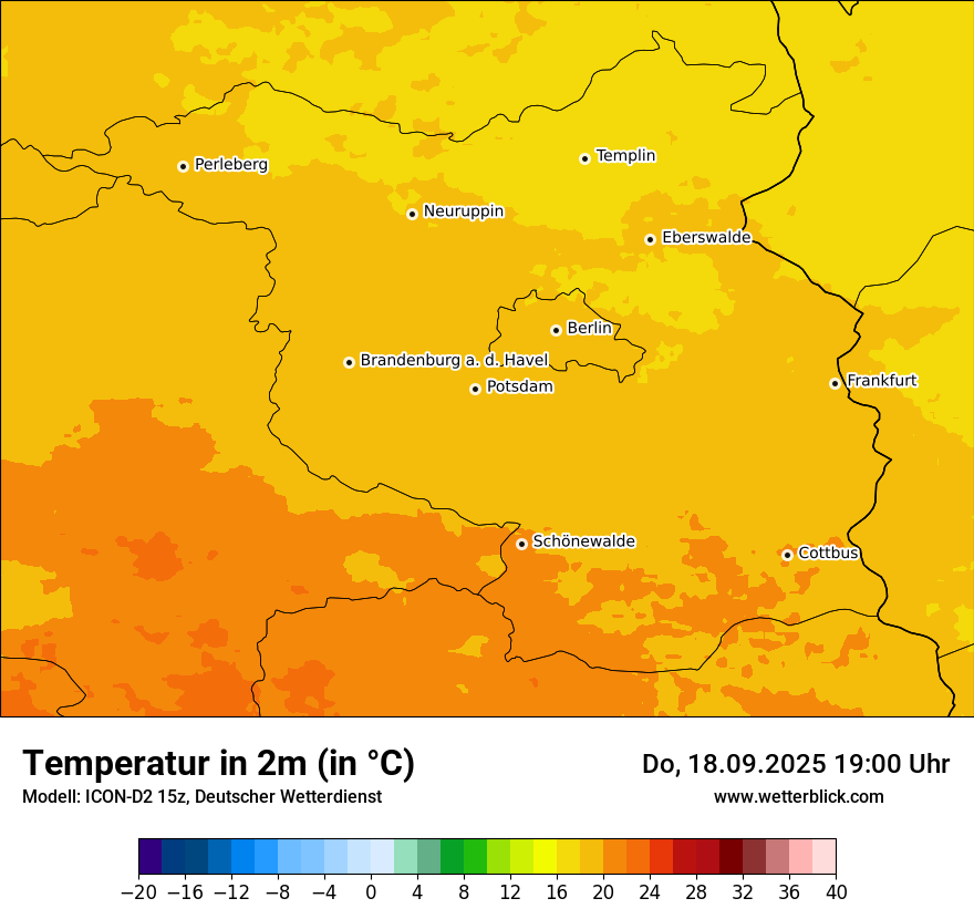 Modellkarten Temperatur