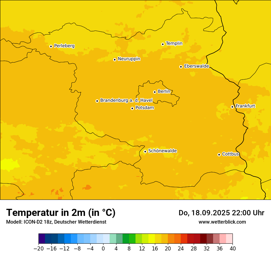 Modellkarten Temperatur