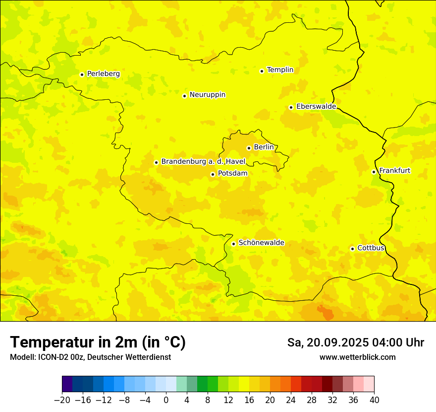 Modellkarten Temperatur