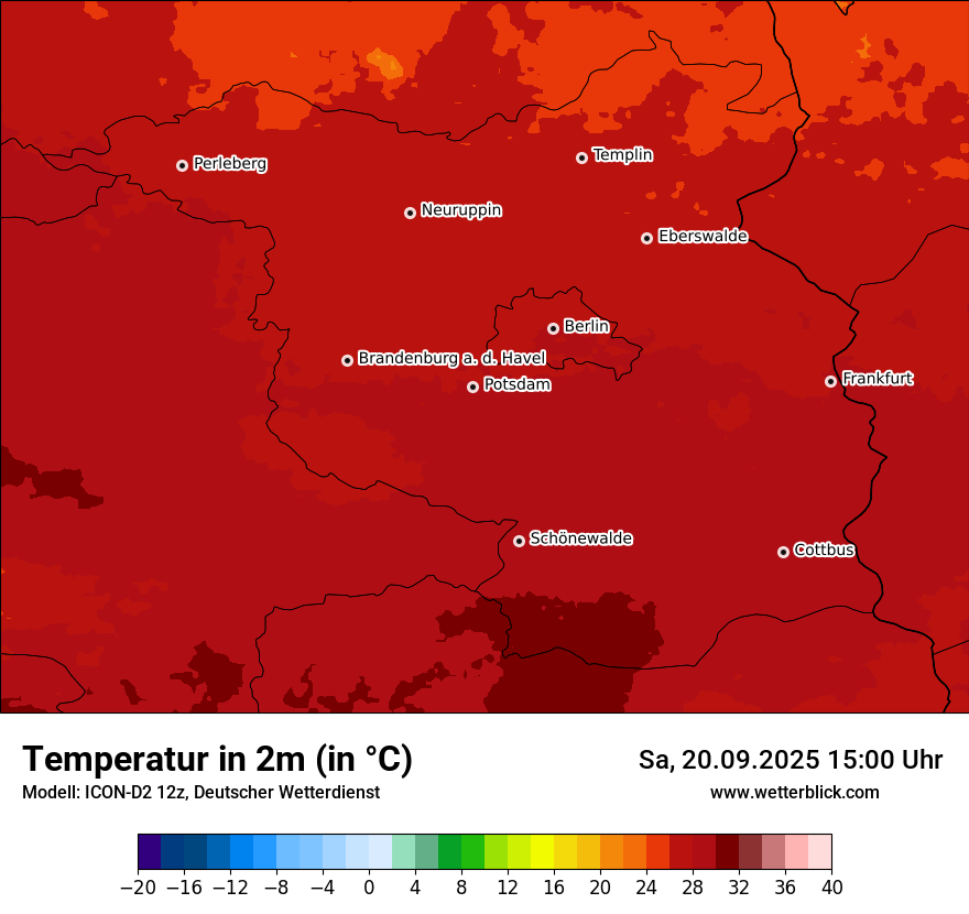 Modellkarten Temperatur