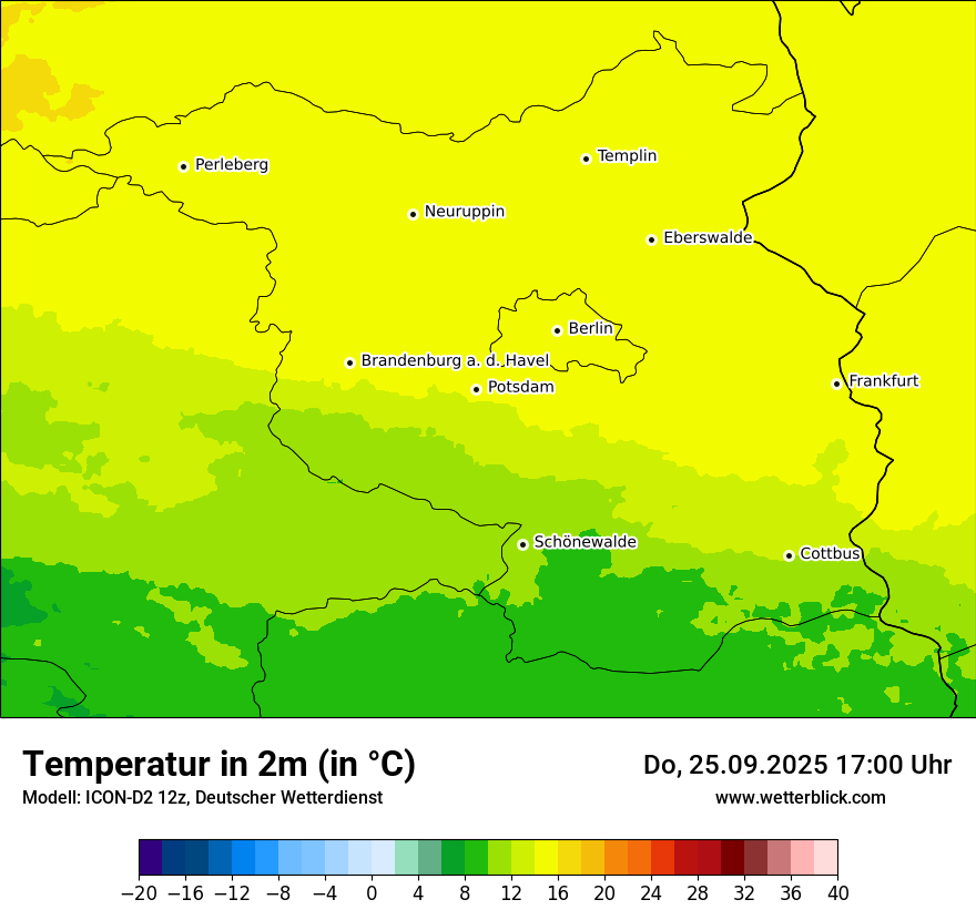 Modellkarten Temperatur