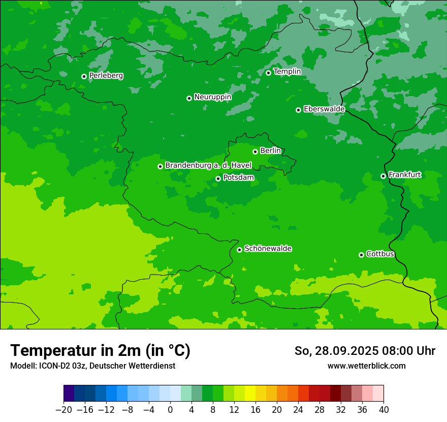 Modellkarten Temperatur