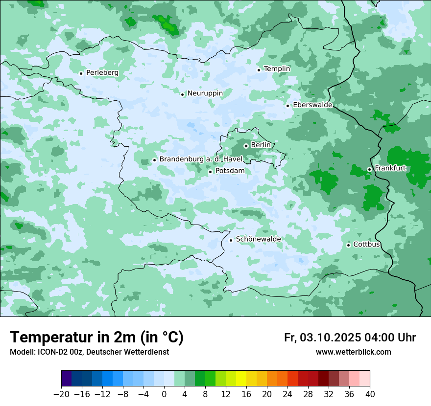 Modellkarten Temperatur