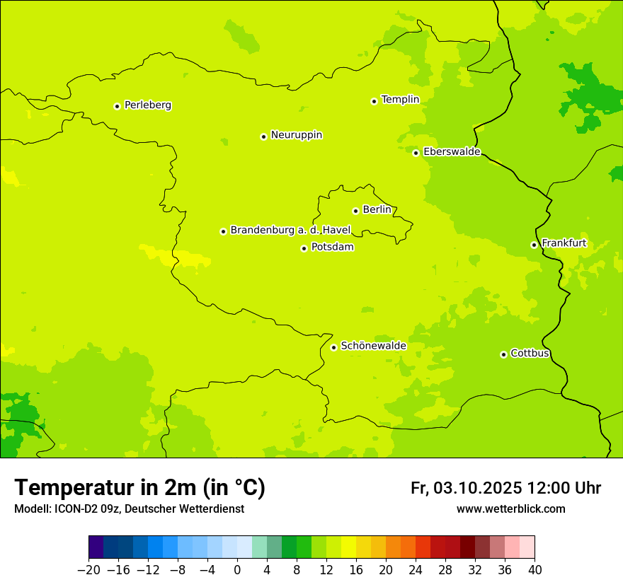 Modellkarten Temperatur