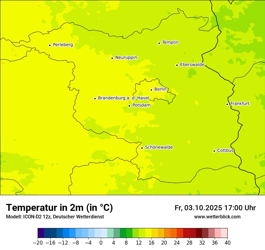 Modellkarten Temperatur