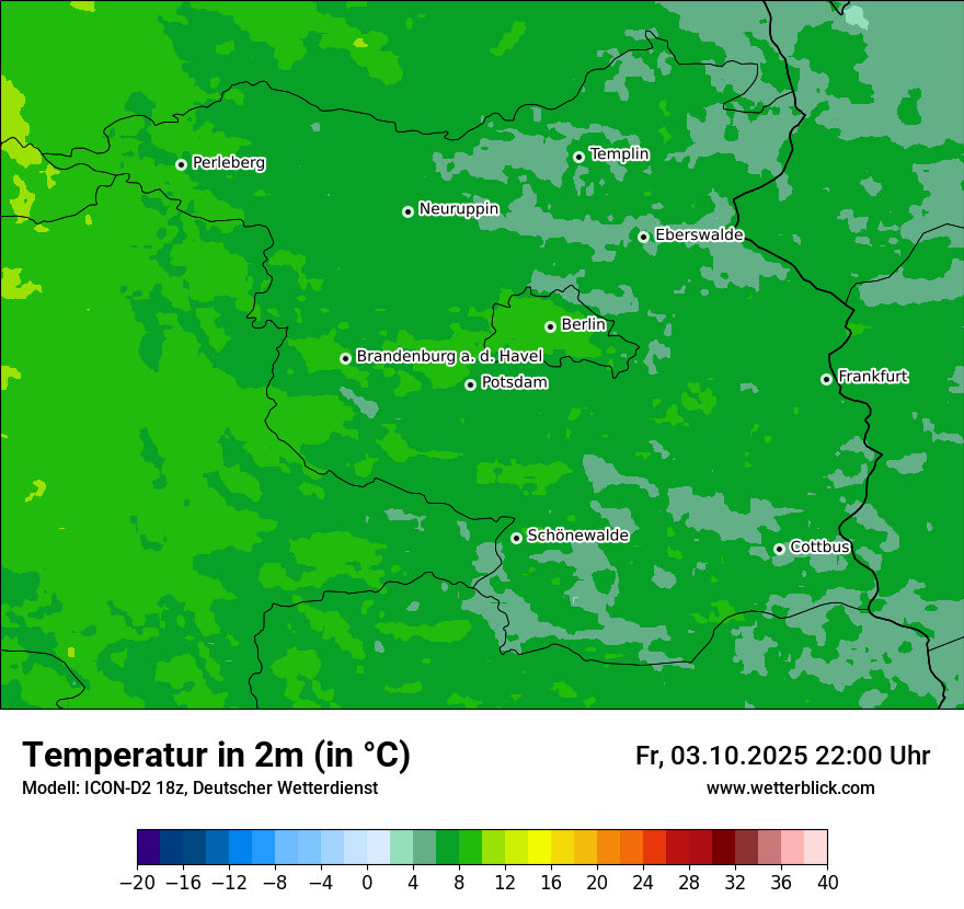 Modellkarten Temperatur