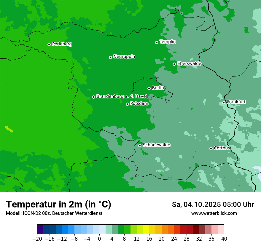 Modellkarten Temperatur