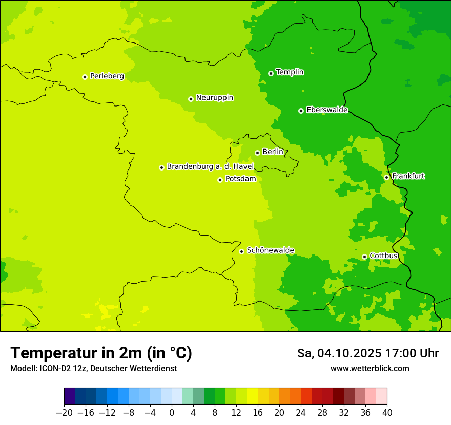 Modellkarten Temperatur