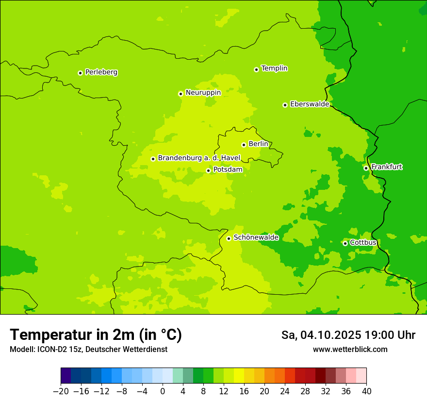 Modellkarten Temperatur