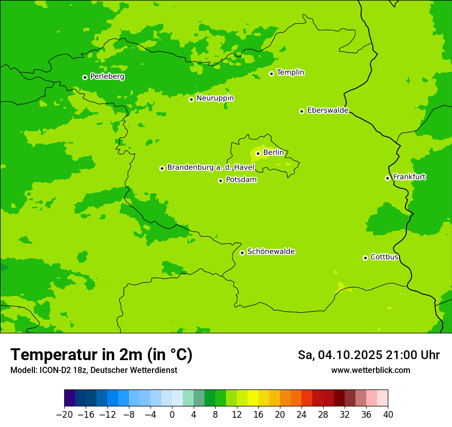 Modellkarten Temperatur
