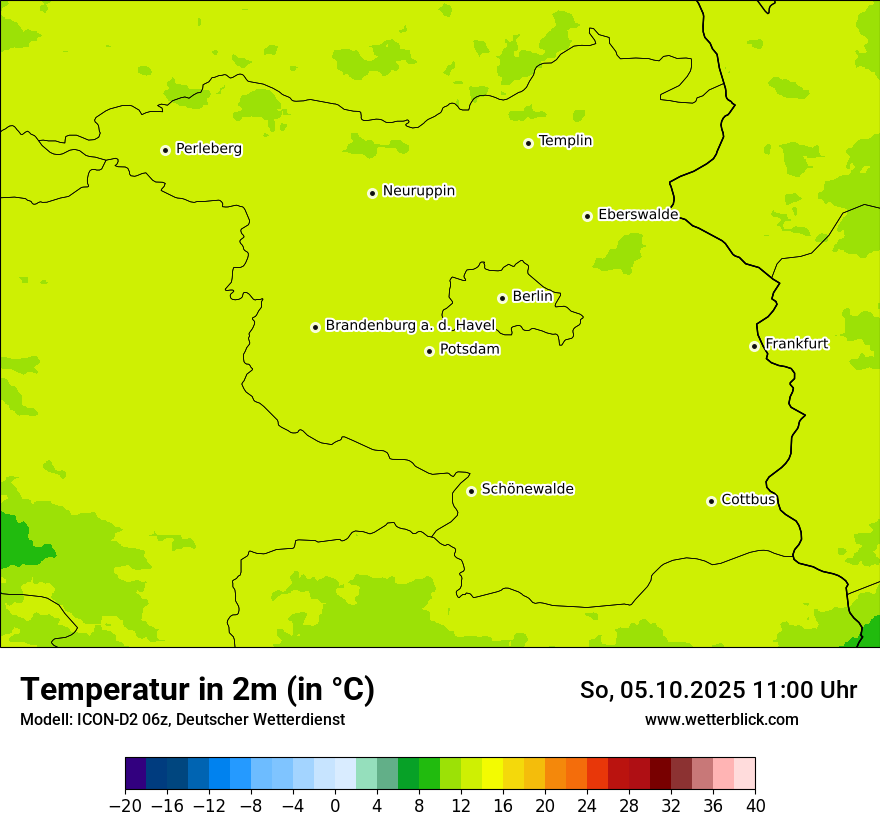 Modellkarten Temperatur