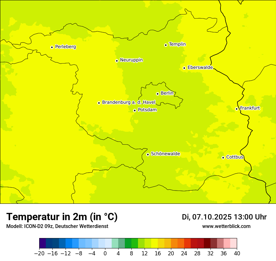 Modellkarten Temperatur