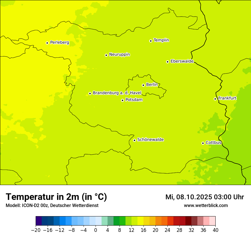 Modellkarten Temperatur