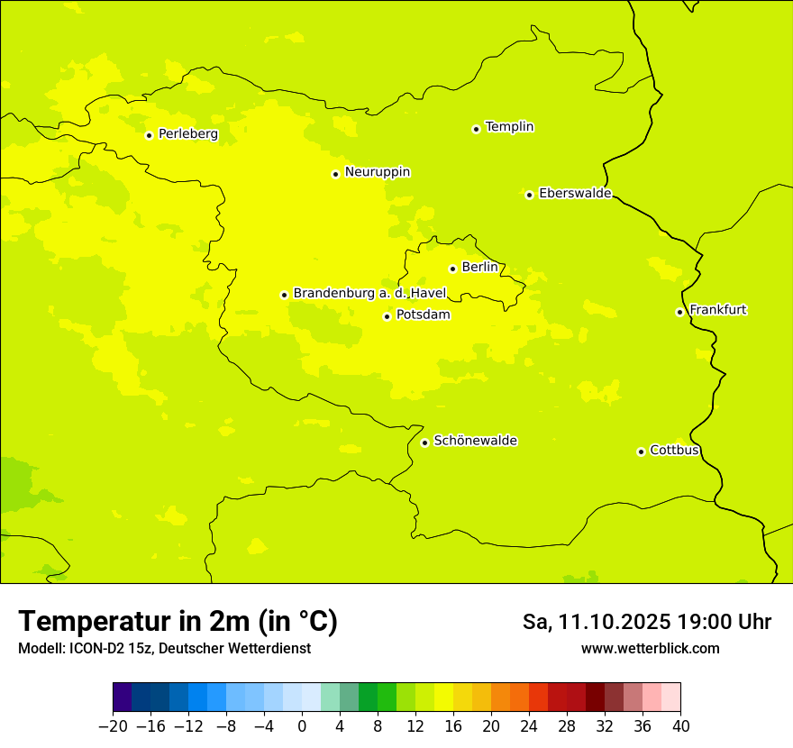 Modellkarten Temperatur