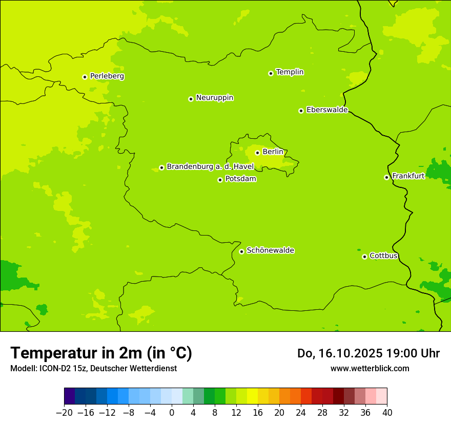 Modellkarten Temperatur