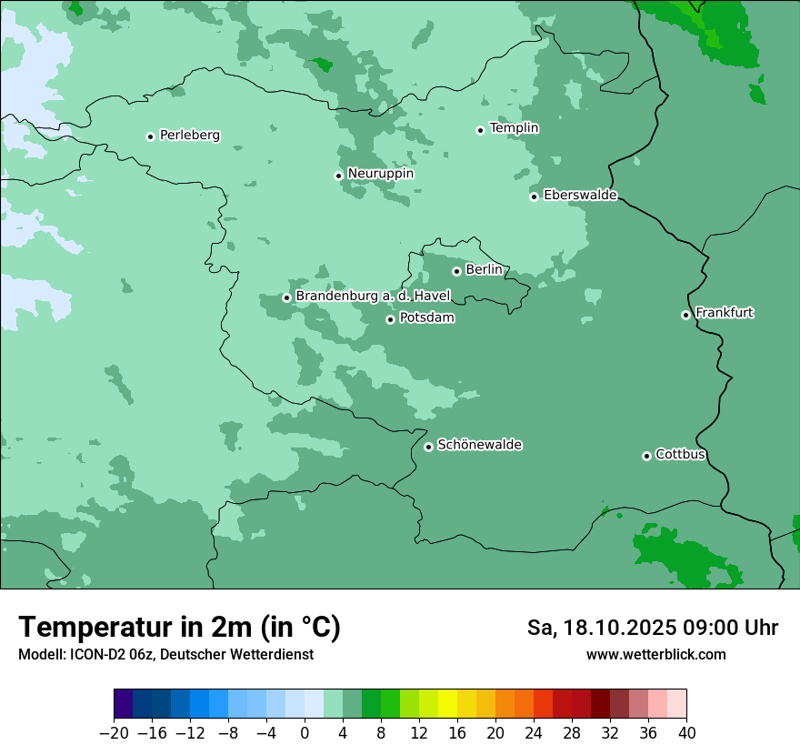 Modellkarten Temperatur