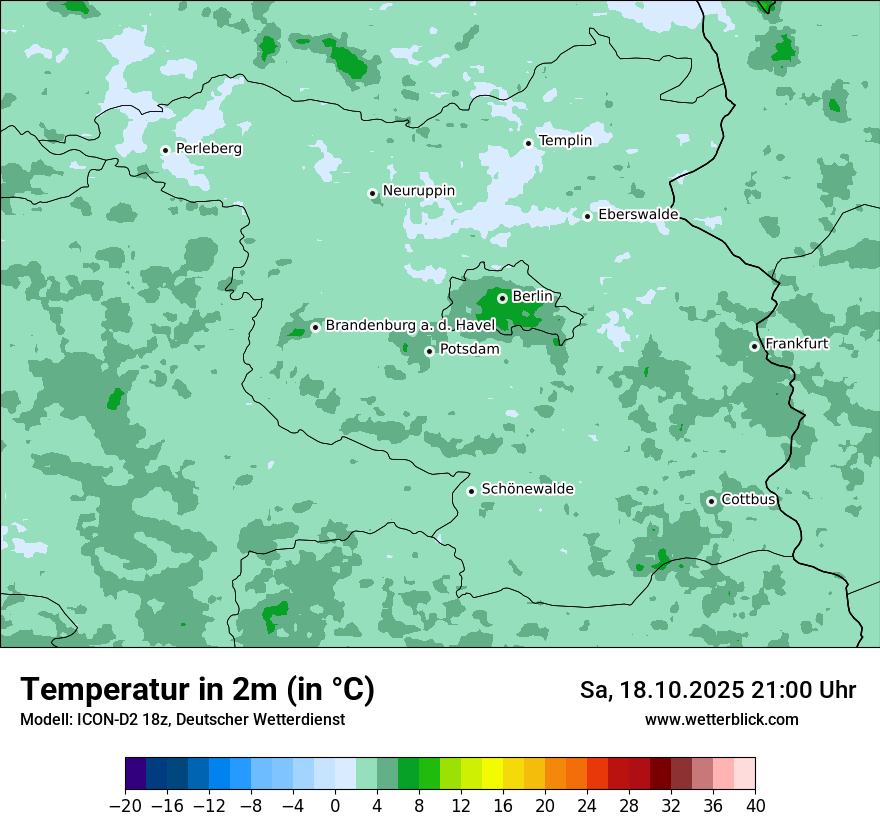 Modellkarten Temperatur