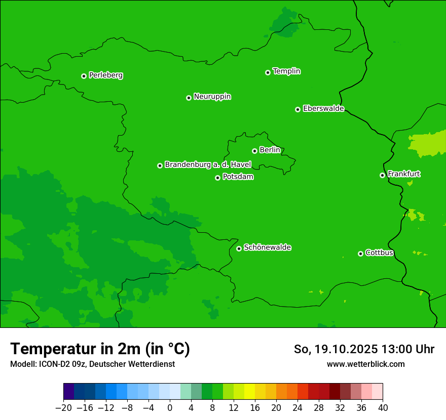 Modellkarten Temperatur